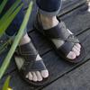 Men's Summer New Sandals Men's Leather Sandals Adult Thick-soled Beach Shoes Non-slip Open-toed Sandals Men's Slippers Outdoor