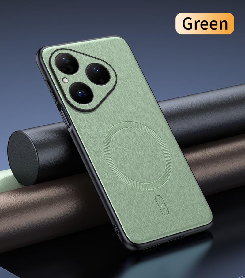 Чехол для Huawei Pura 80 Магнитная кожаная защитная крышка для Huawei Pura 80 Высокое качество Защита от отпечатков пальцев Нескользящий ПК+ТПУ