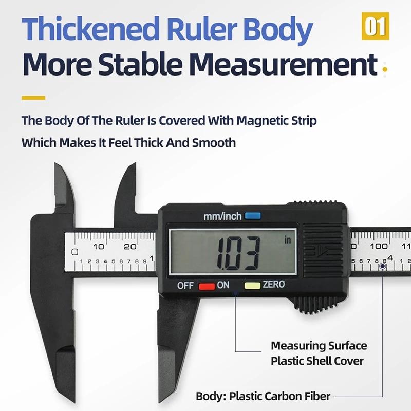 6 Inch/150mm Electronic Vernier Caliper Micrometer Digital Ruler Measuring Tool