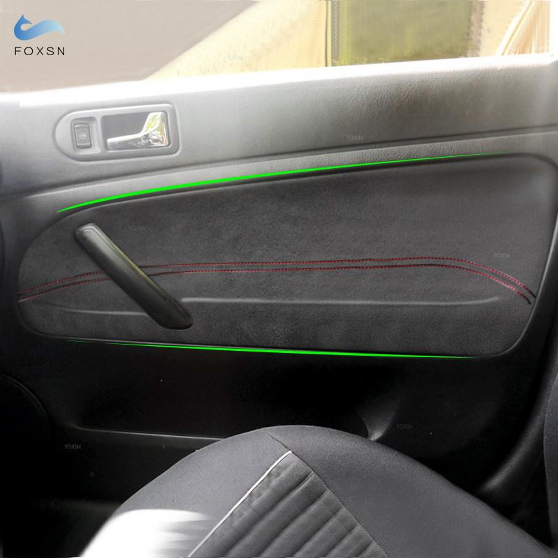 Suede Leather Car Accessories Door Panel Armrest Cover Trim For VW Passat B5 1998 1999 2000 2001 2002 2003 2004