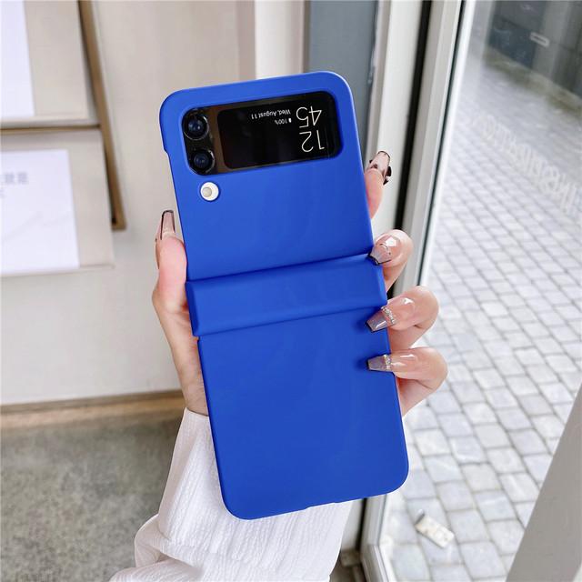 Матовый чехол для телефона Samsung Galaxy Z Flip 4 Galaxy Z Flip 4, однотонный ультратонкий чехол-книжка Flip4 Shell