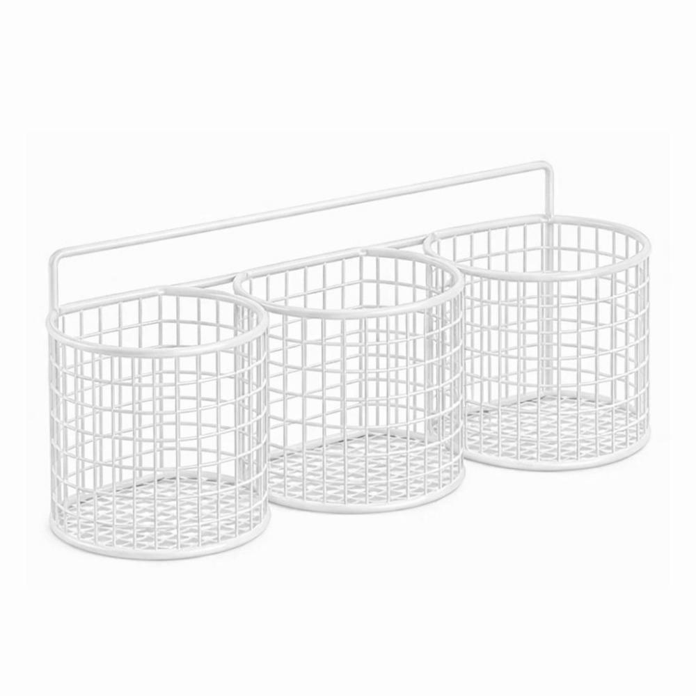1/2/3 Grids Wall Mounted Storage Basket Large Capacity Comb Storage Bucket Kitchen Shelf  Bathroom