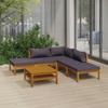 VidaXL Garden Lounge Set, 6 Pcs, with Cushion Solid Acacia Wood