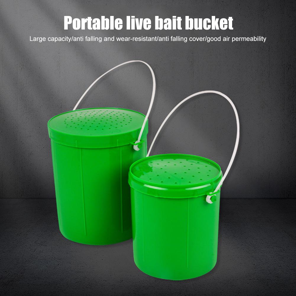 Fishing Tackle Boxes Breathable Live Earthworm Box Plastic Worm Lures Container Portable Handle Storage Tool Fishing Gear
