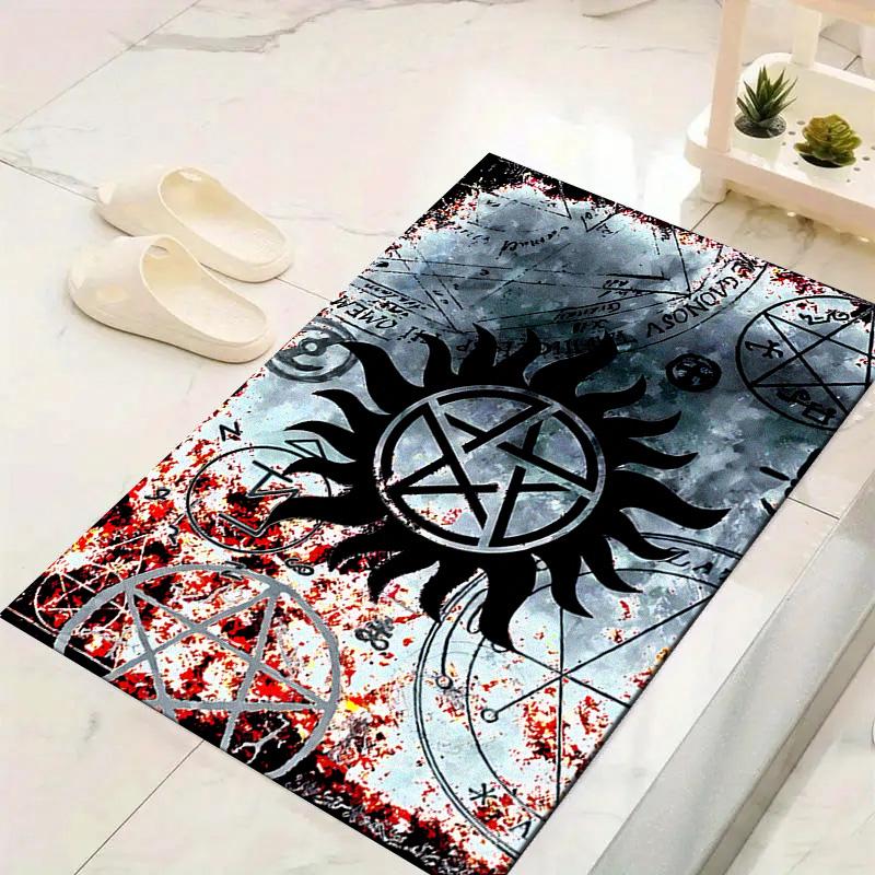 Pentagram Supernatural Carpet Rug for Living Room Bedroom Home Sofa Decoration,Kids play Non-slip Floor Mat