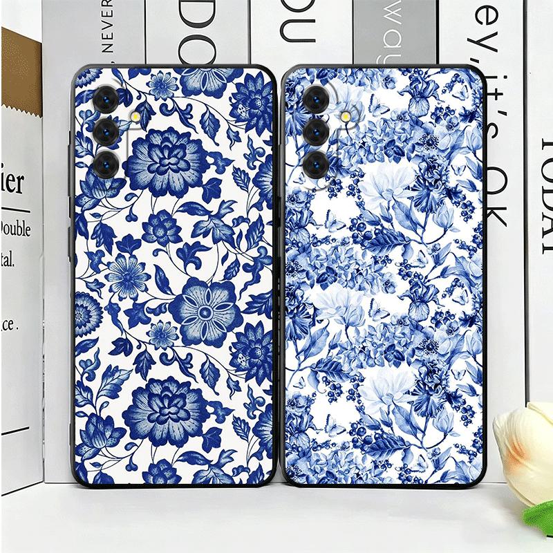 Blue And White Porcelain Pattern Soft Phone Case for Samsung A17 A37 A57 A16 A26 A36 A56 A15 A25 A35 A55 A14 A24 A34 A54 A13 A23
