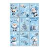 9 Sheets/Set Christmas Window Cling Removable Waterproof PVC Winter Merry Christmas Static Glass Sticker Holiday Party Decoration Decal