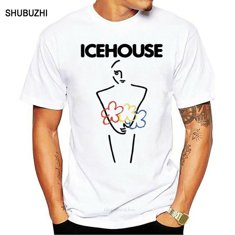 Icehouse Man Of Colours Рок-группа Новая Мужская Черно-белая Футболка Размер S2XL Харадзюку Топы Мода Классическая Футболка