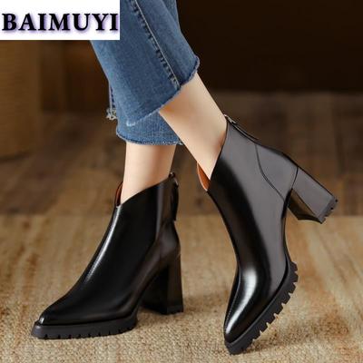 Ботильоны с острым носком на высоком каблуке, женская обувь 2025 года, тренд зимы, сексуальные ботинки челси на молнии, новые модные туфли-лодочки в стиле панк, женские ботинки