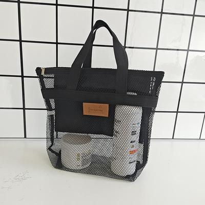 Новые женские пляжные сумки с ручками, большие, унисекс, ручные, для плавания, с внутренним сетчатым отделением, складной органайзер-пакет