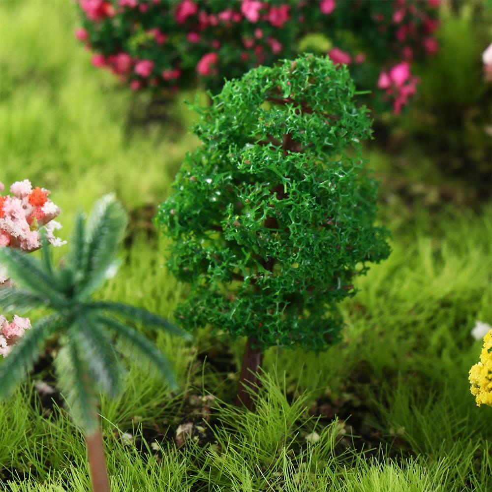 Rural Style Sakura Miniatures Plastic Simulation Trees Landscape Micro Figurines   Yard