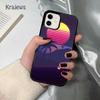 80s Retrowave Neon Palms Tree soft Phone Case Cover For iPhone 17 Air 16 15 14 plus 12 13 pro max coque Fundas