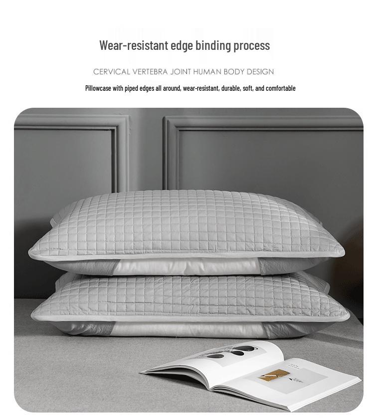 Sweatproof Mite-Proof Pillowcase: Anti-Oil & Stain, Protective Nano Isolation Layer for Men & Women.