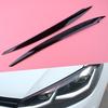 DWCX 2pcs ABS Black Headlight Eyebrow Eyelids Decoration Cover Trim Fit For VW Golf 7 VII GTI GTD GTE R MK7