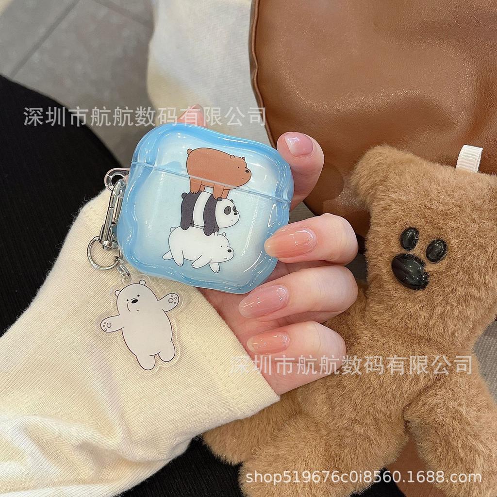 Stacked bear for Apple AirPods 1 generation Bluetooth headset case Airpodspro1 generation wireless Bluetooth ear
