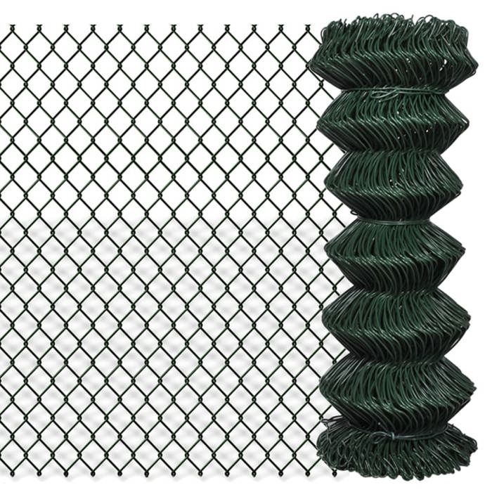 VidaXL Grillage Vert 1x25 m Clôture Jardin Panneau de Jardin Grillages Maille 140349
