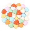Cream Jelly Color Almond Acrylic Heart Beads for Handmade DIY Bracelets and Jewelry Accessories