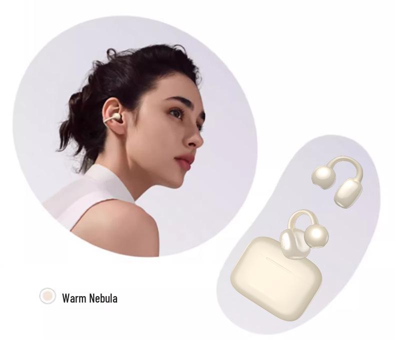 AI Bluetooth Гарнитура-клипса для уха с внутриушным переводом и костной проводимостью