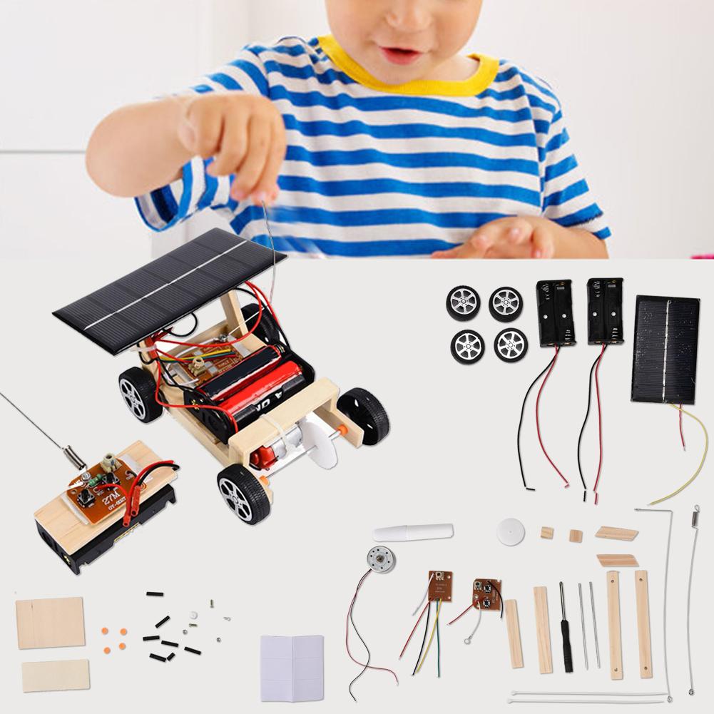 Kids Educational RC Toys DIY Assembled Solar Remote Control Car Set