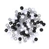 100Pcs Hair Beads Plastic Transparent Hair Extension Link Beads for DIY Hair Braiding Ornaments