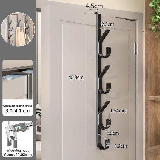 Door Hook Metal Coat Rack Strong Load-bearing Space Saving Simple Installation Hats Bags Organizer Towel Clothes Hanger