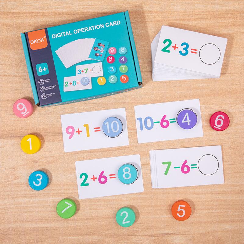 Cpc Ce Digital Plus Minus Early Education Math Card Early Childhood Enlightenment 1--3 Years Old Boys And Girls Learning Educational Toys