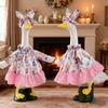 Easter Goose Outfit Clothes for 23" High Cement Plastic Goose Statue Outdoor Lawn Goose Dress And Hat Set for Garden Yard Patio Decor