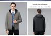 Мужская двусторонняя куртка с капюшоном 2026 - Весна/Осень, Business Casual, Большой размер, Для среднего возраста