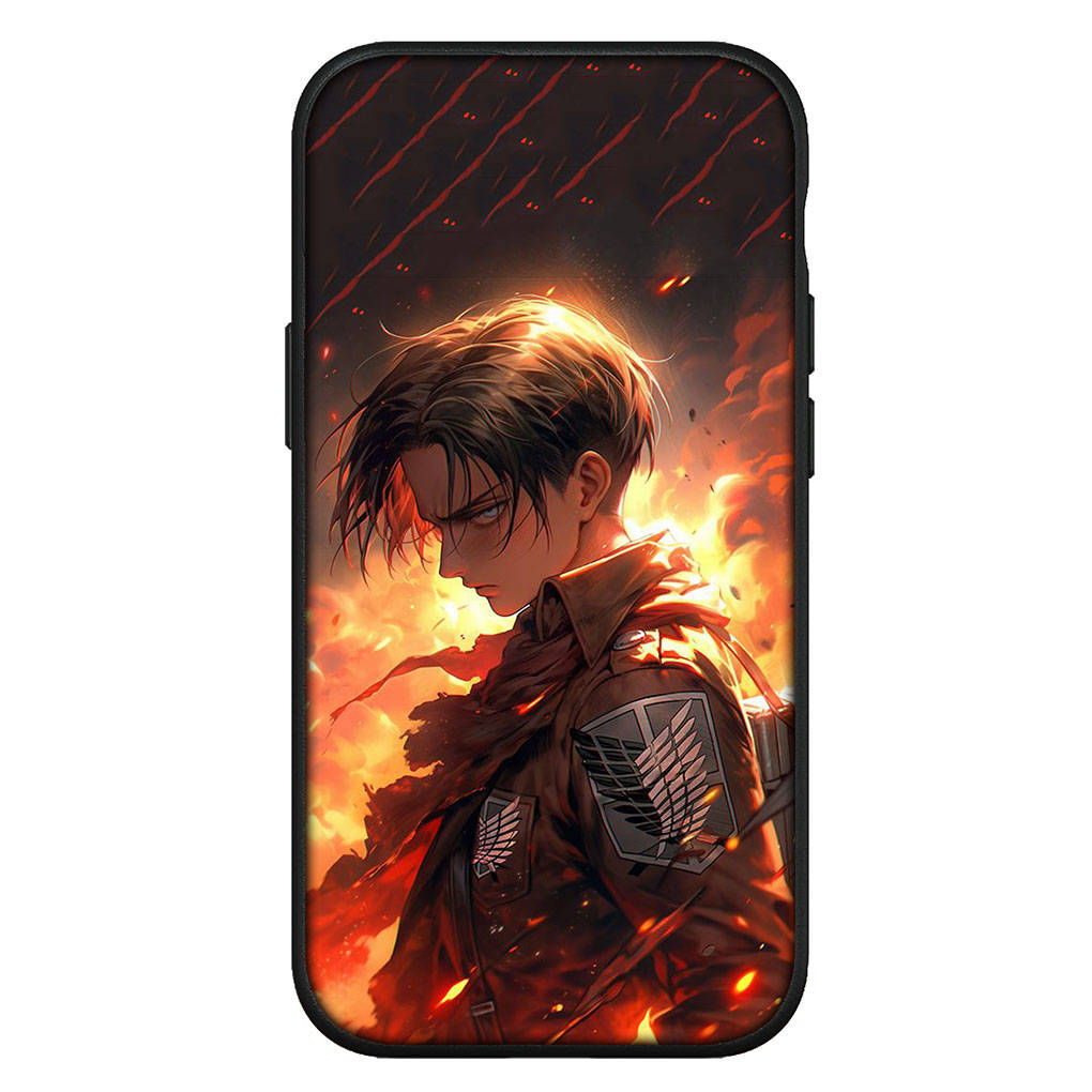 Для iPhone 16 15 Xiaomi Redmi Note 14 13 12 11 Pro Max X 8 16e Samsung Galaxy S25 S24 S23 Moto OPPO Huawei Levi Eren Jaeger Атака титанов чехол для телефона