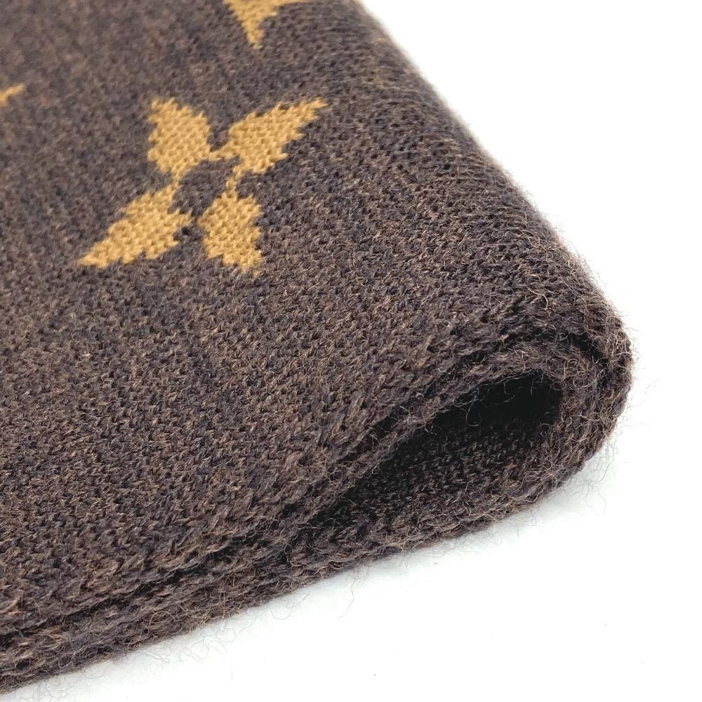 Louis Vuitton  MP2964 Virgil Abloh charpesLV friends fringe Scarf wool Brown