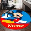 Personalized M-Mickey Round Chair Office Rug - Perfect for Mat, Office Chair & More - Ideal Gift for Birthdays and Holidays