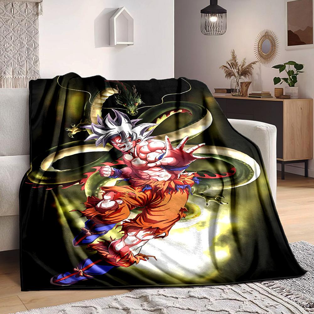 1pc Goku, Shenron Blanket Soft All Season Throw with Vibrant Design, Perfect for Home, Travel, and Gifts, Ideal for Naps and Camping