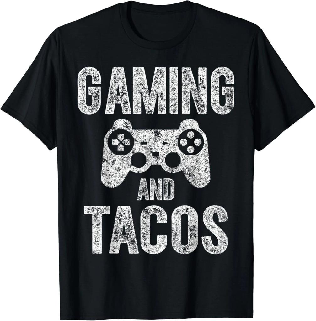 Funny Video Gamer Gift Gaming And Tacos Cute Gift Unisex T-Shirt