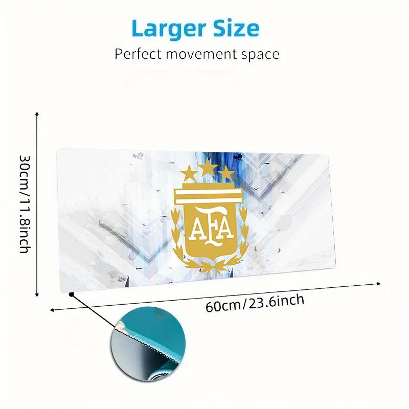 Argentina National Football Team Print Cushion Non-slip Laptop Tablet Big Mousepad XXL Mat Mini PC Playmat With Lock edge