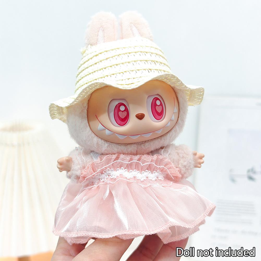 For 17cm Labubu Doll Clothes Fashion Clothes Hoodies Doll Clothes Color Match Hoodies Dolls Accessories Cute Decoration Little Cloths