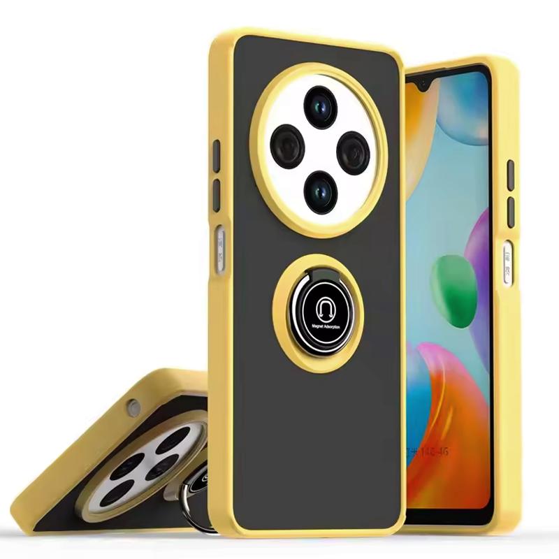 Translucent Shockproof Hard Case with Metal Stand for Poco X7 Pro X6 Pro C75