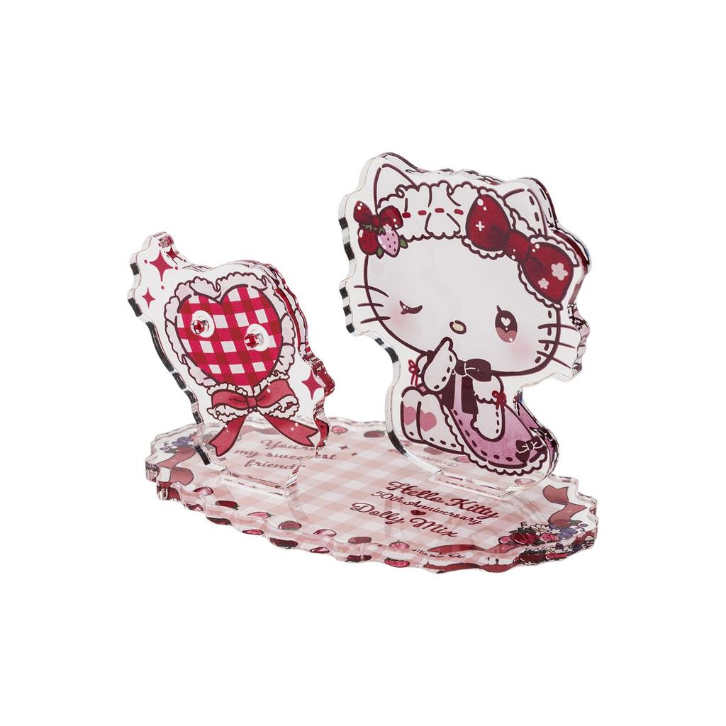 Белый клевер Hello Kitty x Dolly Mix Акриловая подставка для демонстрации акриловых персонажей Sanrio для подставки для колец, ожерелий, серег, (AS-SAKT03)