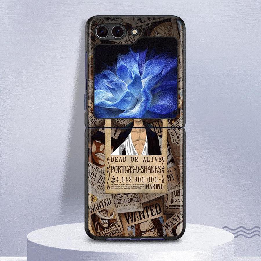 One Piece Poster Luffy Back Phone Cover Funda Case for Samsung Galaxy Flip3 Z Flip 7 6 5 4 3 Flip7 FE Flip4 Flip5 Flip6