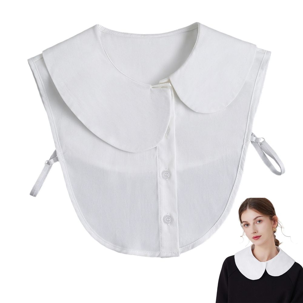 Pure Cotton Ladies False Blouse Collar Ruffle Stand-up Collar  For Women Girls