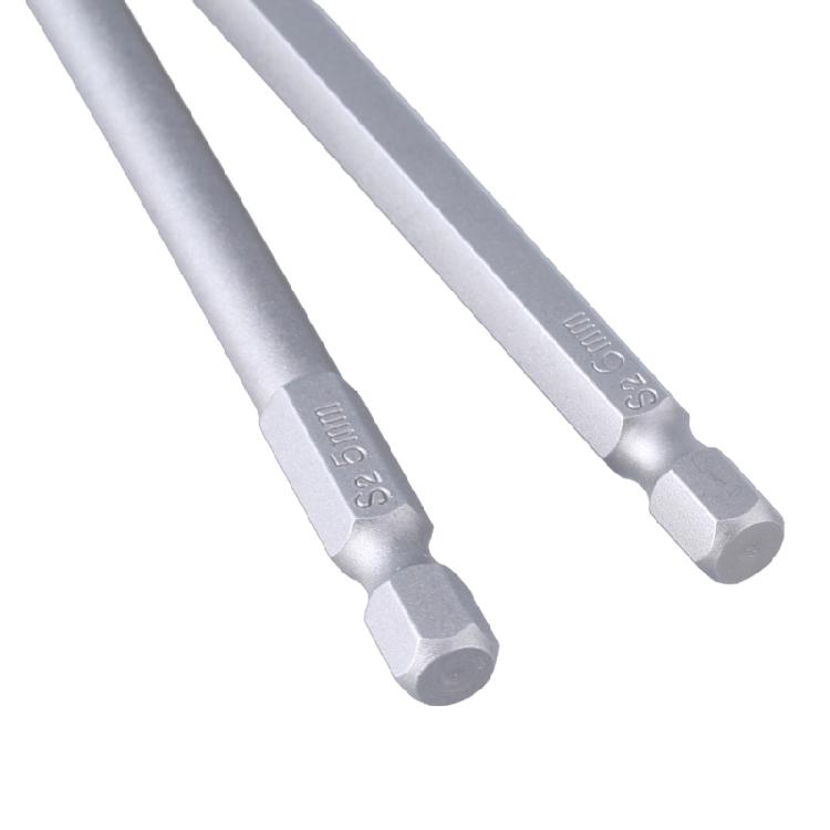 5pcs Magnetic Ballhead End Hex Screwdriver Bit Set,  Alloy Steel, Long Reach 100mm