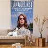 Lana Del Rey 2023 Album Wall Tapestry Monochrome Portrait with Tracklist Text Wall Hanging for Indie Music Fans Bedroom Decor