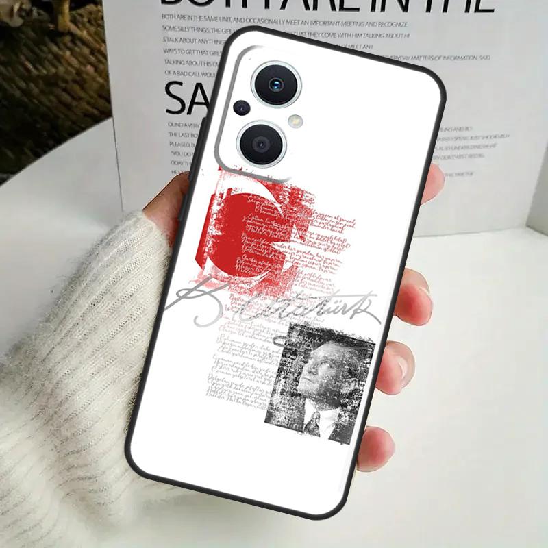 Турция Мустафа Кемаль Ататюрк Чехол Для OPPO Reno 12F 13F 14F 10 11 12 13 14 Pro 8T 7 8 Lite OPPO Find X6 X5 X8 X9 Pro Обложка