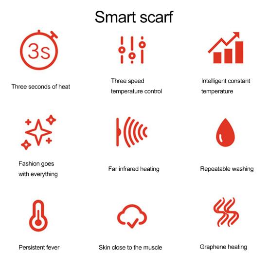 Электрический нагревательный шарф, перезаряжаемая грелка для шеи с 3 регулируемыми шестернями, плюшевая ткань, согревающая шею