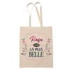 Sac Cabas - PLANETEE - Rose La Plus Belle - Jute - Rose - Imprimé Texte, Fabriqué En France