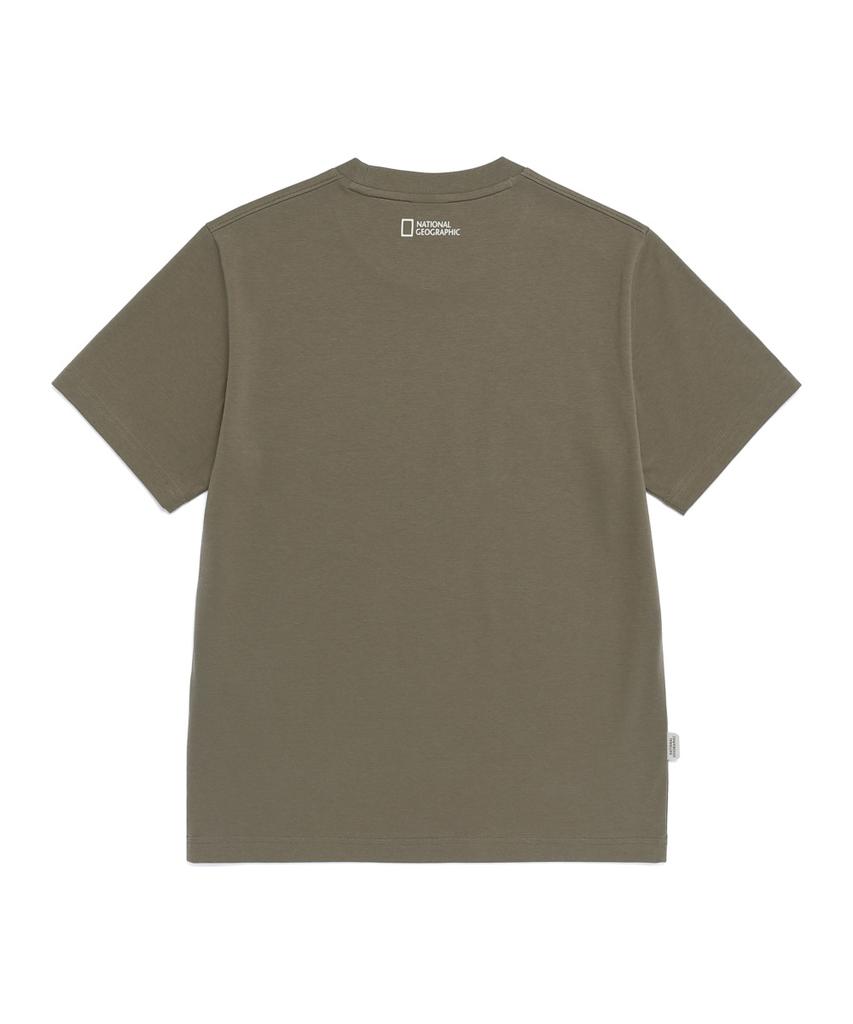 NATIONALGEOGRAPHIC N265Uts920 Neod Big Logo Short Sleeve T-Shirt G/Khaki