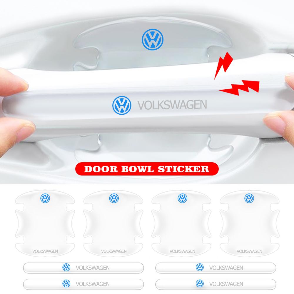 PCVHD1 New Car Door Bowl Handle Protector Stickers Transparent Anti-scratch Film For VW Polo Jetta Passat Golf Tiguan Touran Beetle