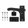 Universal RV Camper Screen Door Latch Right Hand Handle Kit For Travel Trailer Motorhome Black Plastic