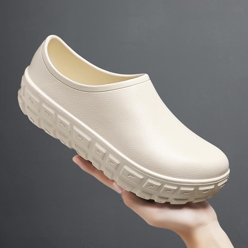 Дизайнерская кухонная обувь Мужские сабо для отдыха на природе Plaltfotm Повседневная водонепроницаемая обувь для дождя Нескользящая обувь для ресторана Маслостойкая обувь для шеф-повара