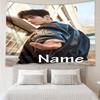 Custom Name Cha Eun-woo Print Tapestry, Backdrop, Easy Setup, Ideal for Bedroom, Office & Living Room, with Aesthetic Wall Hanging Decor.