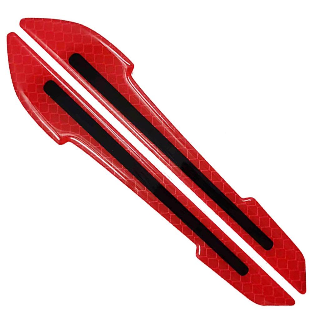 2 шт. Наклейки на зеркало заднего вида с защитой от царапин, 3D-наклейки для ночного предупреждения, декоративные светоотражающие наклейки